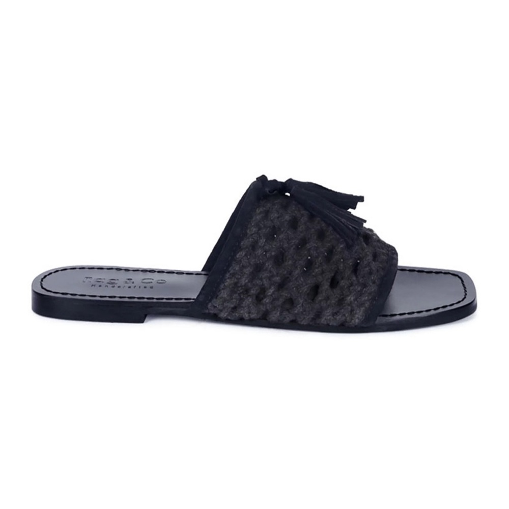 NWT Black Handwoven Slip Ons